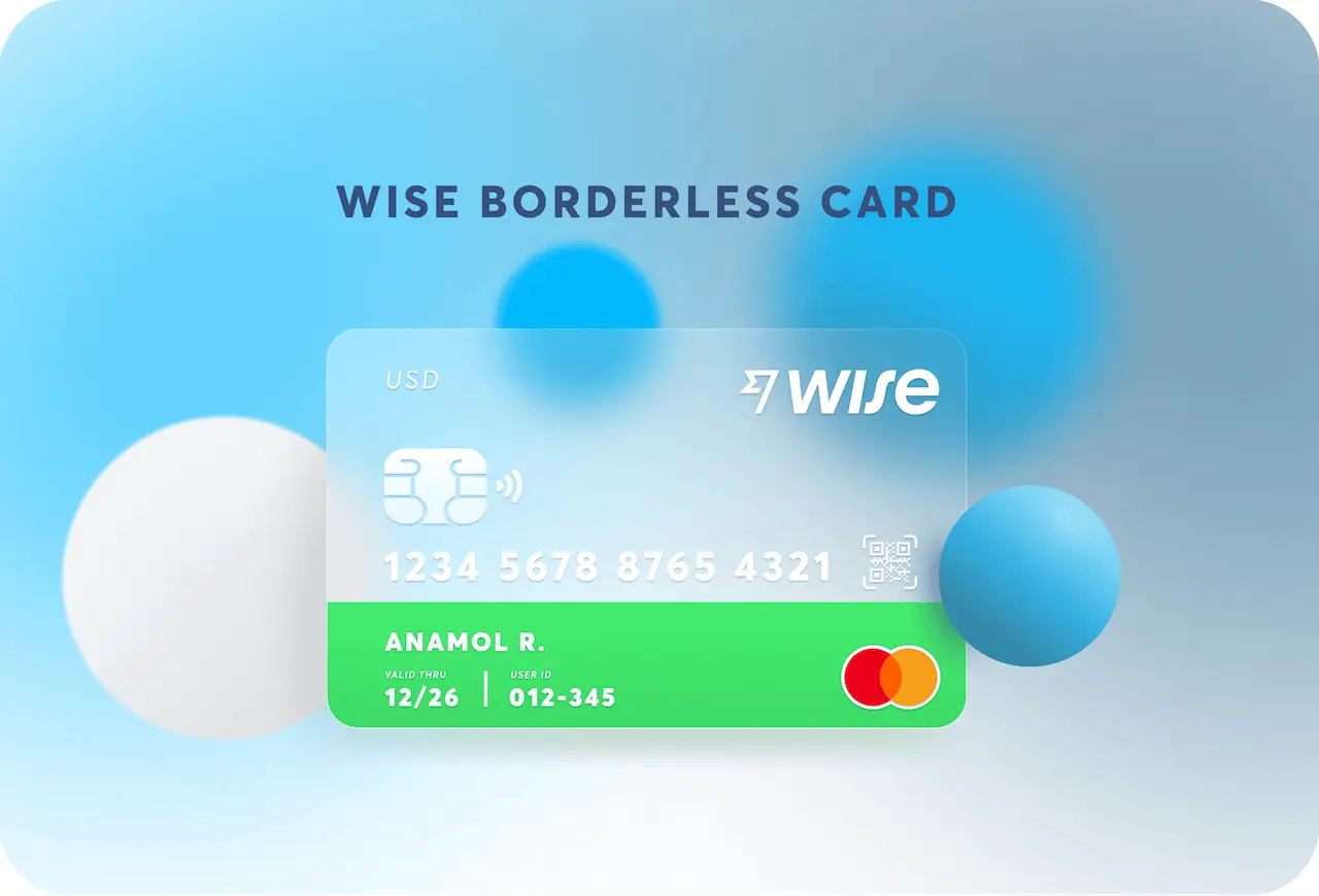 wise borderless card concept